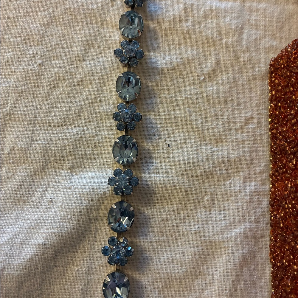 Costume vintage blue stone necklace